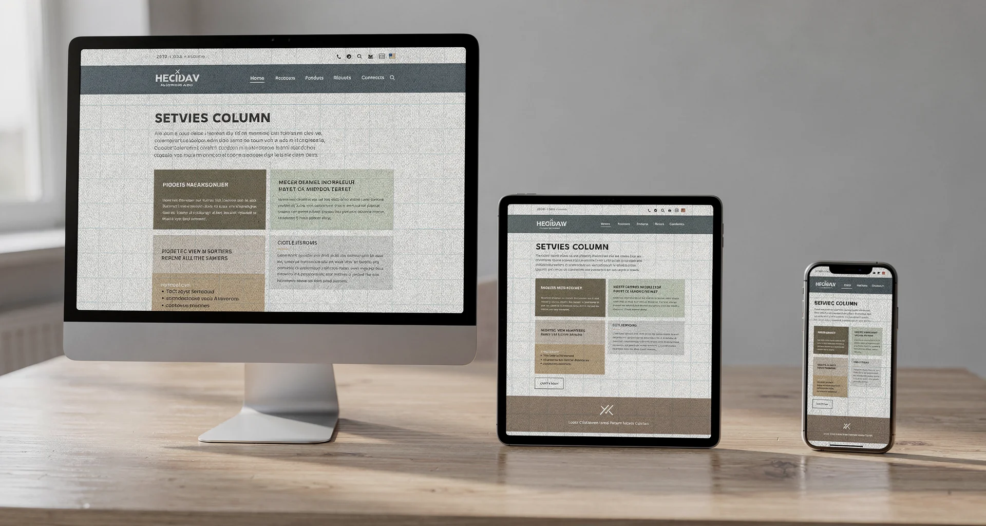Laptop and tablet side by side showing responsive website design for local service businesses.